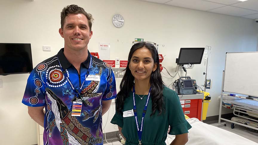 Dr Alexander 'Sasha' Belonogoff and Dr Jasraaj Singh are among 50 new junior doctors starting their careers at the Cairns and Hinterland Hospital and Health Service this week.