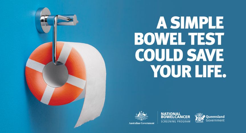 Get tested for bowel cancer as part of the National Bowel Cancer Screening Program
